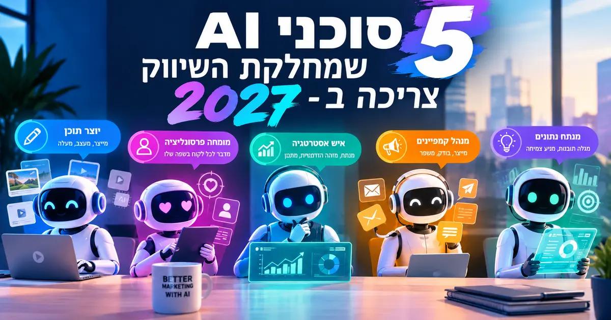 5 סוכני AI שמחלקת השיווק צריכה ב-2027