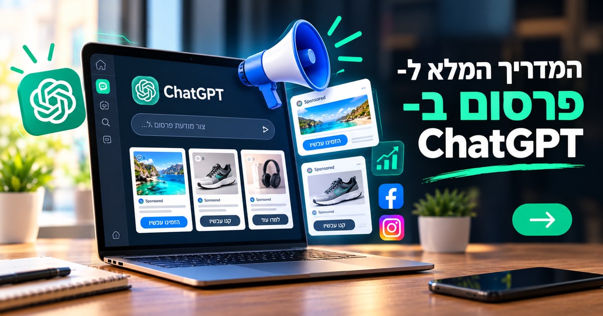 איך לפרסם ב-ChatGPT — מודעה ממומנת מתחת לתשובה בצ׳אט