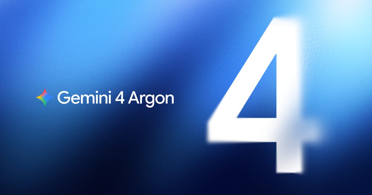 תמונת ההשקה הרשמית של Gemini 4 Argon מבית גוגל
